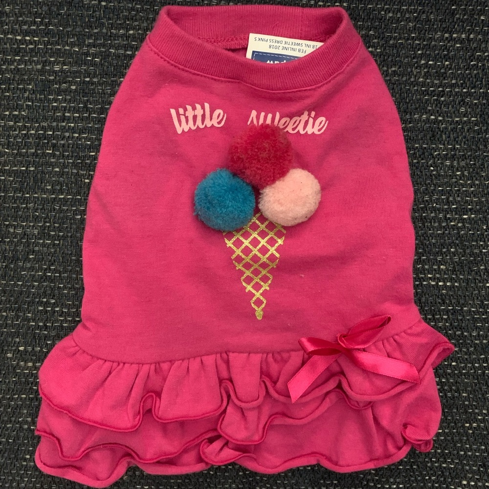 "little sweetie" doggie t-shirt dress size small